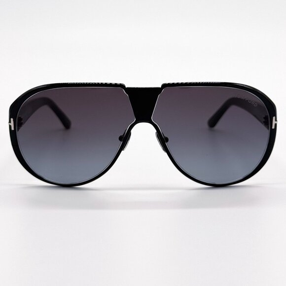 NEW TOM FORD SUNGLASSES VINCENZO TF1072 01B BLACK UNISEX EYEWEAR FT1072/S 01B main image 4